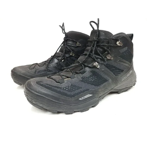 Mammut Ducan Mid GTX Backpacking Hiking Boots - Men's 11, Black, 3030-03540